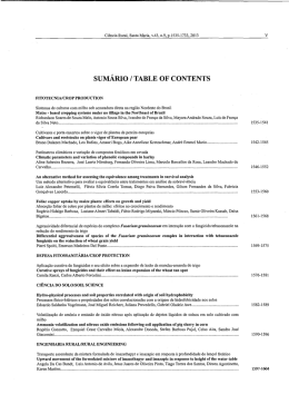 sUM&Aacute;RIo /TABLE oF coNTENTs