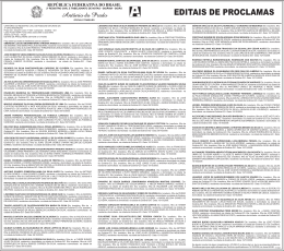 EDITAIS DE PROCLAMAS