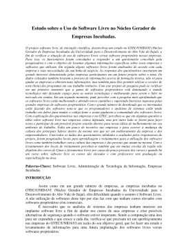 Estudo sobre o Uso de Software Livre no N&uacute;cleo Gerador