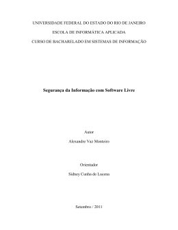 Segurança da Informação com Software Livre