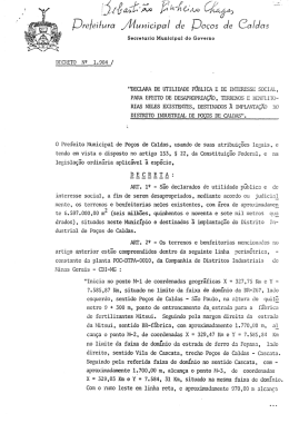 Drefei/ura municipal 0/6 DO&Ccedil;OS de GCI/das