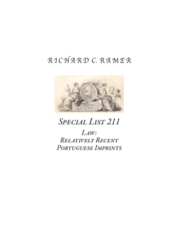 Special List 211 - Richard C. Ramer Old & Rare Books