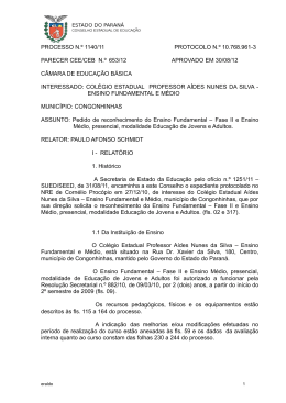 Parecer CEE/CEB n.º 653/12, aprovado em 30 de agosto de 2012