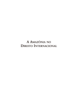 A AmAz&ocirc;niA no Direito internAcionAl