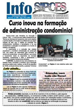 Versão PDF InfoSIPCES Agosto – Setembro 2011