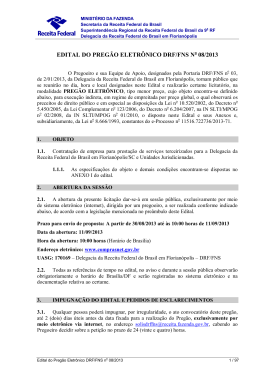 Edital Pregao Eletronico DRF-FNS n 08-2013