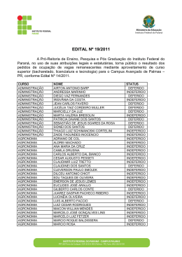 Edital N&ordm;. 19/2011