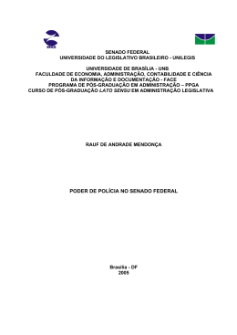 PODER DE POL&Iacute;CIA NO SENADO FEDERAL
