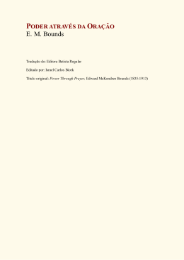 PODER ATRAV&Eacute;S DA ORA&Ccedil;&Atilde;O