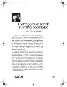 impulso LIMITA&Ccedil;&Otilde;ES AO PODER PUNITIVO DO ESTADO