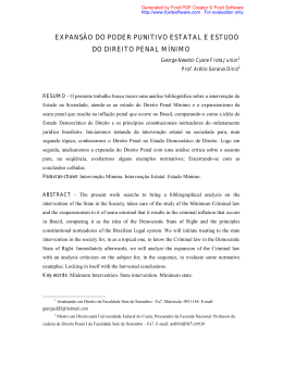 expans&atilde;o do poder punitivo estatal e estudo do direito penal