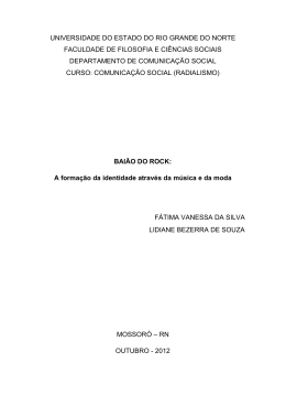 a forma&ccedil;&atilde;o da identidade atrav&eacute;s da m&uacute;sica e da moda