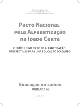Perspectivas para uma educa&ccedil;&atilde;o do campo