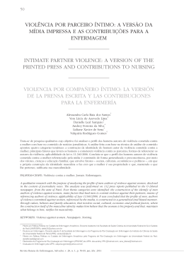 viol&ecirc;ncia por parceiro &iacute;ntimo: a vers&atilde;o da m&iacute;dia impressa e as