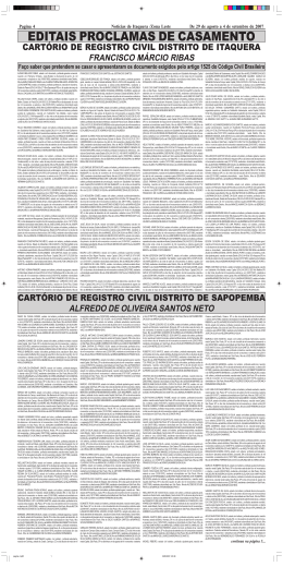 EDITAIS PROCLAMAS DE CASAMENTO