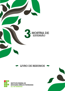 livro de resumos - Mostra de Produção - Instituto Federal Sul