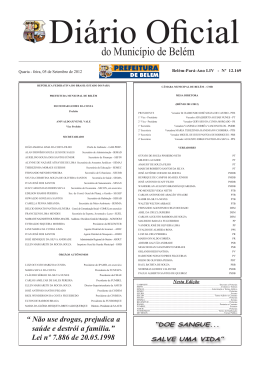 do Munic&iacute;pio de Bel&eacute;m