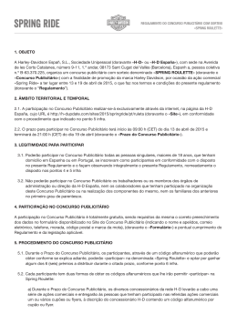 1. OBJETO A Harley-Davidson Espa&ntilde;, S.L., Sociedade Unipessoal