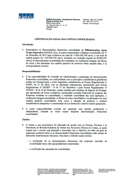 Certificação Legal de Contas Consolidadas