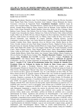 ATA DE N&deg; 146 DA 01&ordf; SESS&Atilde;O ORDIN&Aacute;RIA DO
