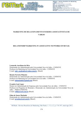 Vers&atilde;o de Impress&atilde;o - Revista Brasileira de Marketing