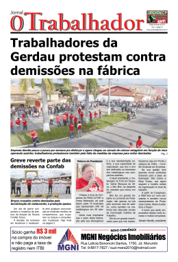 jornal &ldquo;O Trabalhador&rdquo; - Sindicato dos Metal&uacute;rgicos de