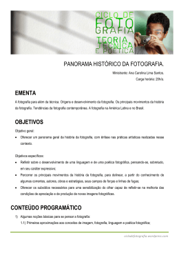 Panorama hist&oacute;rico da fotografia