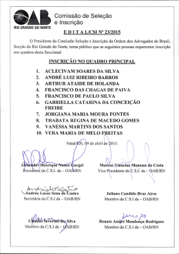 Edital/CSI N&ordm; 23