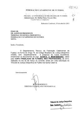 Proc. 060-13 – Jogo Avante x Montenegro – Copa Interligas