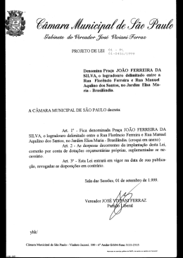 PROJETO DE LEI