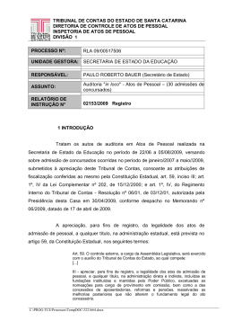 TRIBUNAL DE CONTAS DO ESTADO DE SANTA CATARINA