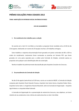 Ata de Julgamento do Prêmio Soluções para Cidades