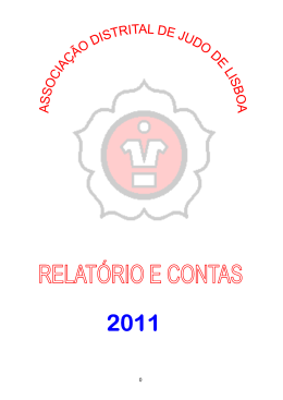 adjl - relatório anual 2011 - Associação Distrital de Judo de Lisboa