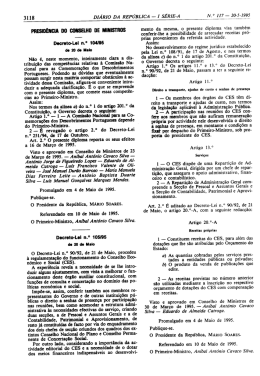 Decreto-Lei n.º 105/95 - Conselho Económico e Social