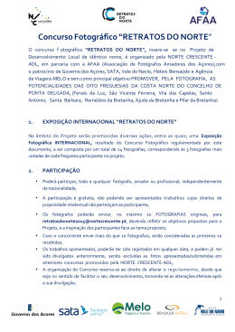 Concurso Fotogr&aacute;fico &ldquo;RETRATOS DO NORTE&rdquo;