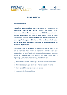 Regulamento 2014 - José de Mello Saúde