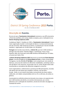 District 59 Spring Conference 2015 Porto.