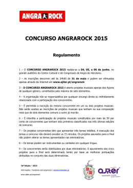 CONCURSO ANGRAROCK 2015 Regulamento