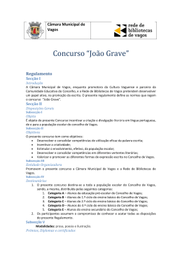Concurso "Joao Grave" - Câmara Municipal de Vagos