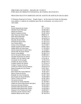 Candidatos Inscritos - Diretoria de Ensino de Itapevi