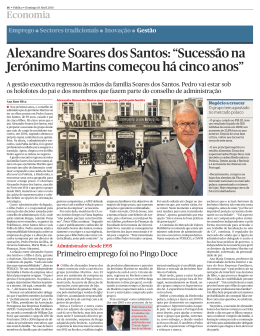 Alexandre Soares dos Santos: “Sucessão na