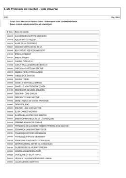 Listagem de inscritos confirmados