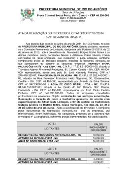 PREFEITURA MUNICIPAL DE RIO DO ANT&Ocirc;NIO