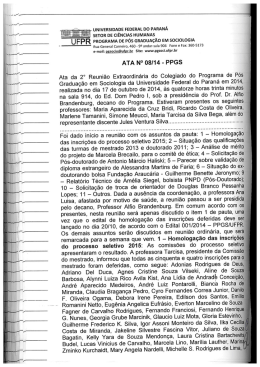Ata - Setor de Ciências Humanas