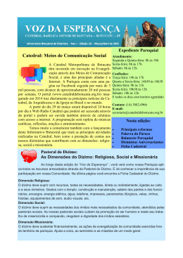 Catedral: Meios de Comunicação Social