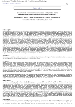 6to. Congreso Virtual de Cardiolog&iacute;a