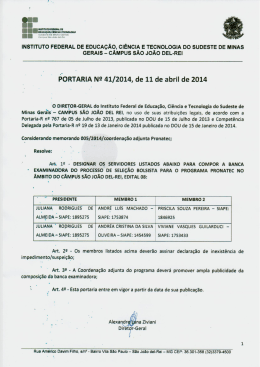 INSTITUTO FEDERAL DE EDUCAÇÃO, CIÊNCIA E