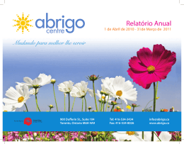 Abrigo Annual Report 2011 - Portuguese.indd