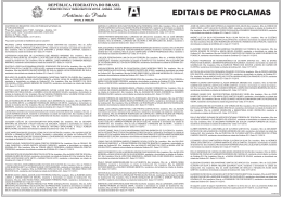 EDITAIS DE PROCLAMAS