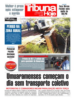 PERIGO NA ZONA RURAL - Jornal Tribuna Hoje